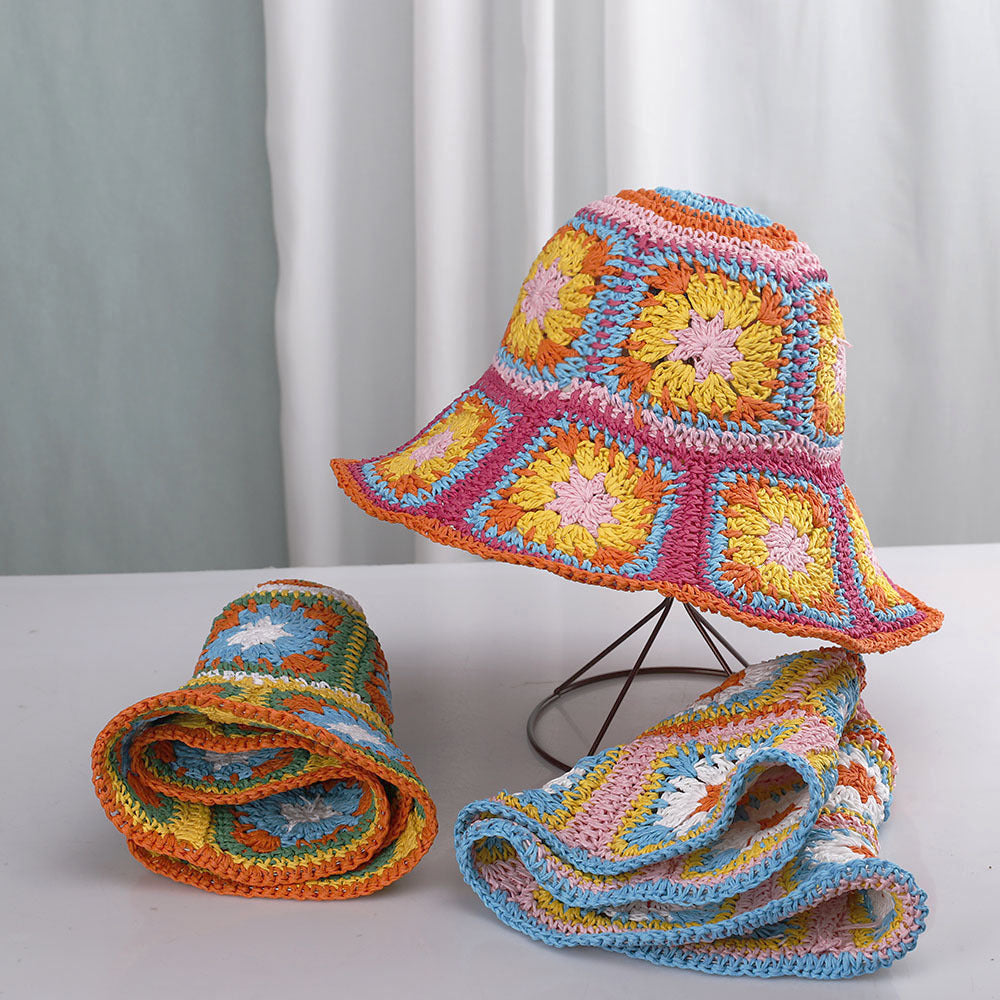 Bohemian Papyrus Big-eaves Sunshade Hat