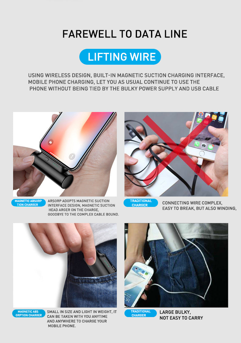 Compatible with Apple , Mini Creative Magnetic Power Bank