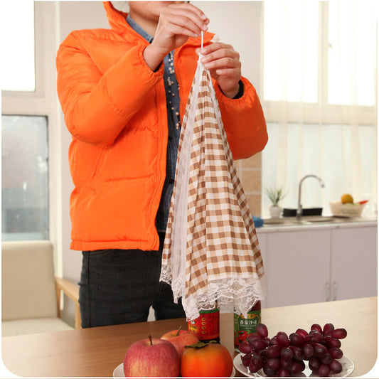 Dust-proof folding food dish cover anti-fly table cover