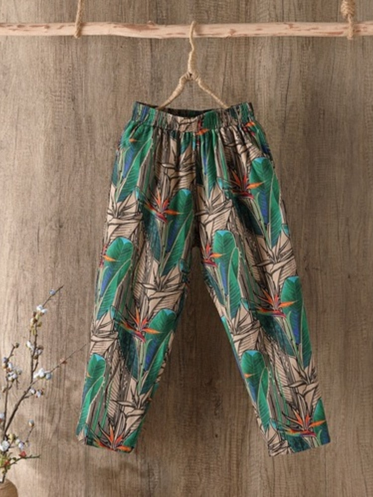 Cotton Women Loose Trousers.