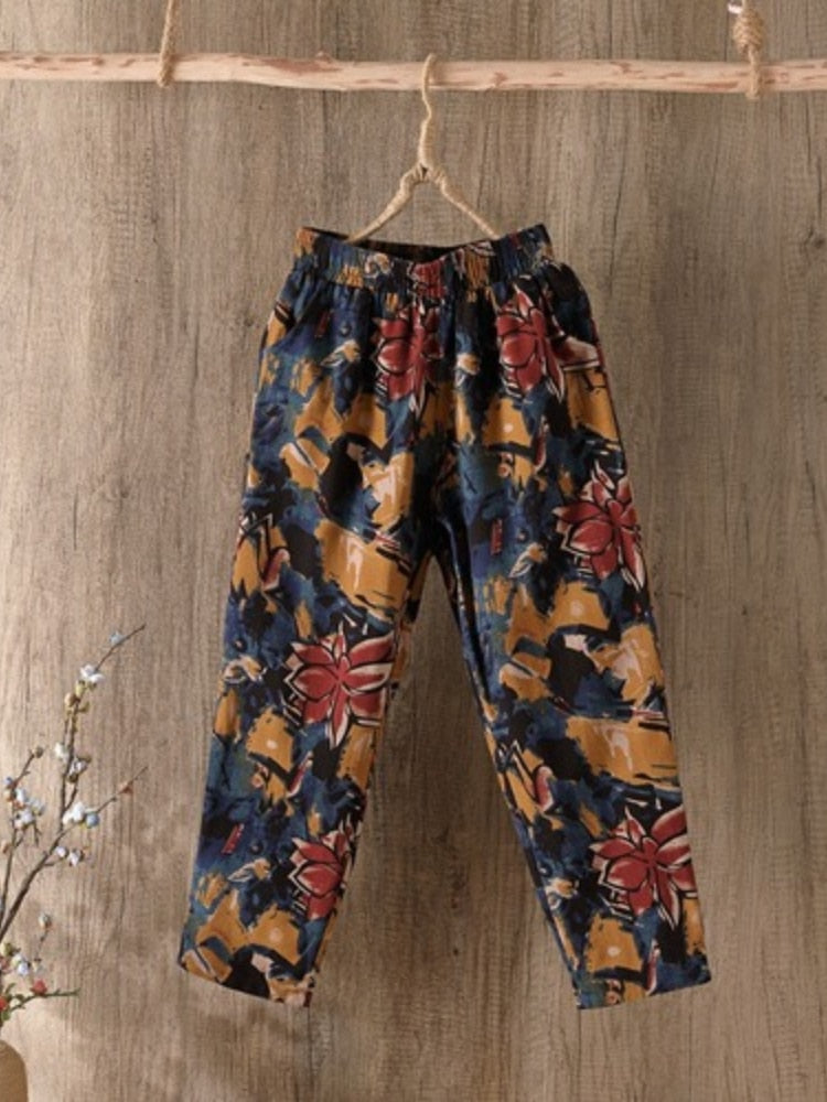 Cotton Women Loose Trousers.