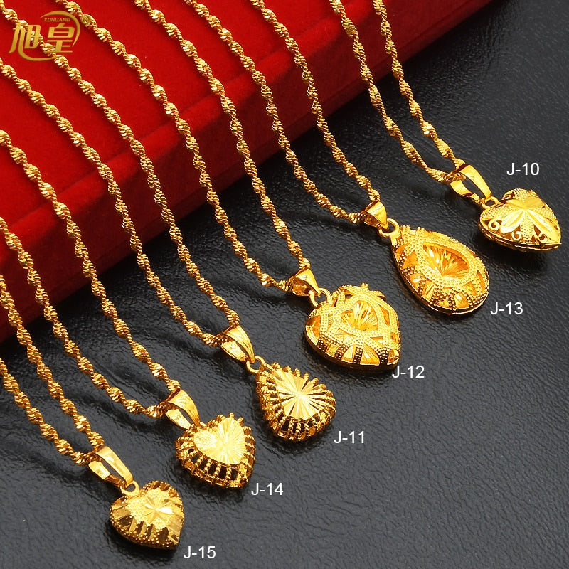 Xuhuang Dubai Heart Necklaces